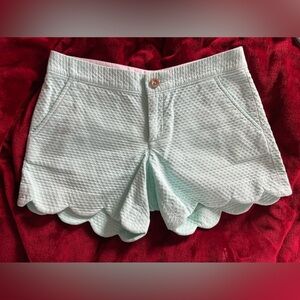 Lilly Pulitzer ‘The Buttercup’ Scallop hem Shorts‎ women's 0
